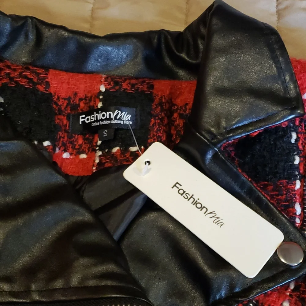Fashion Mia knit & leather Jacket - Picture 3 of 6